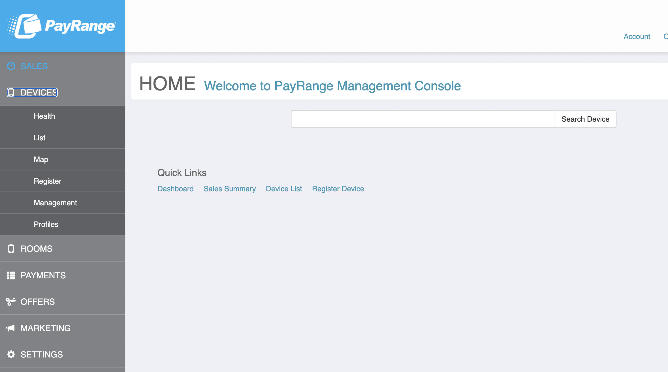 Registering Your Devices In Manage   PayRange Support